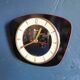 Vintage formica silent trapezoid wall clock "Flash black transistor"