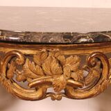 Louis XV period console in gilded wood