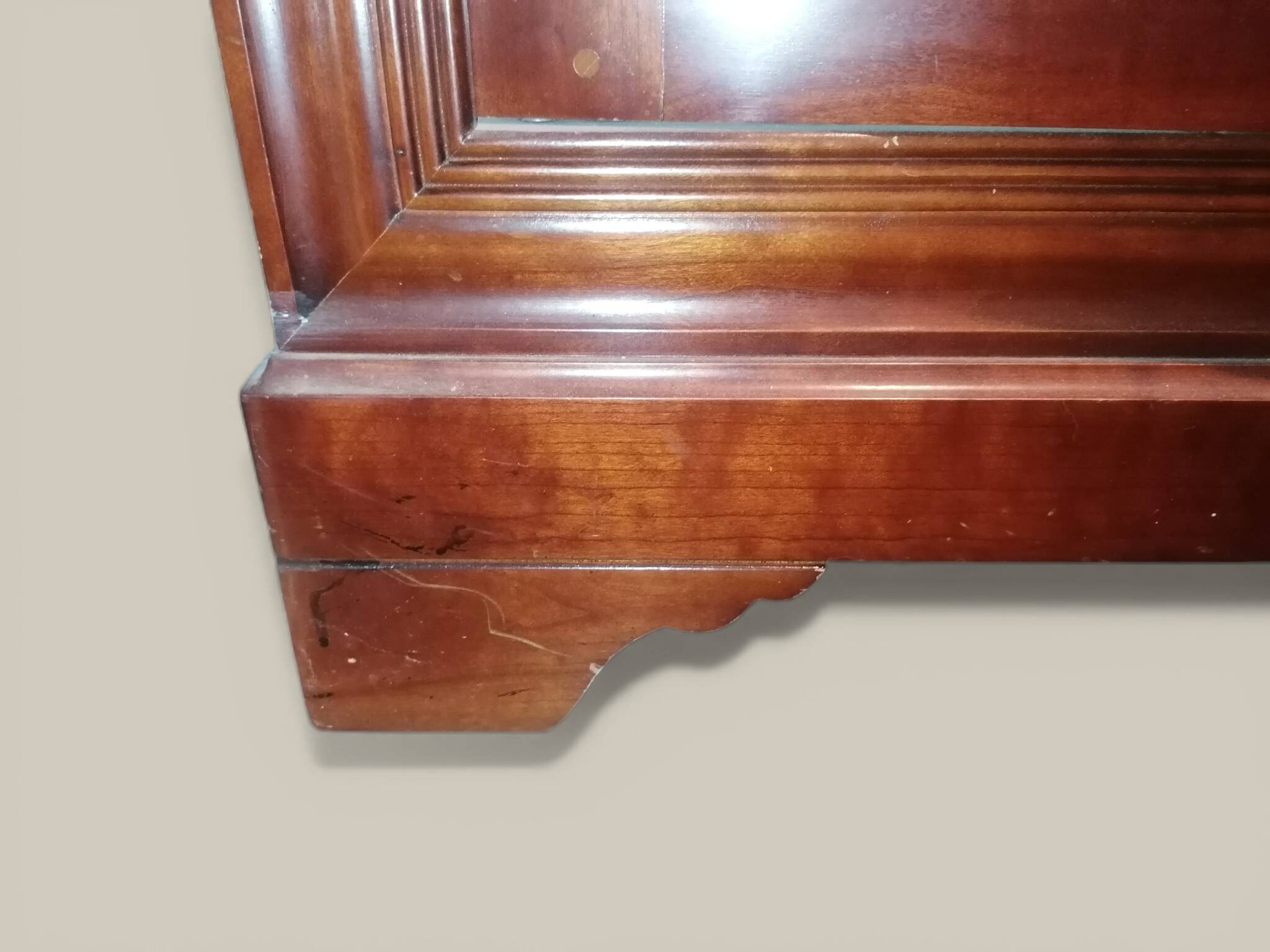 Louis Philippe style sideboard in cherry wood. 1970s.