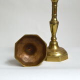 Pair of solid brass candlesticks