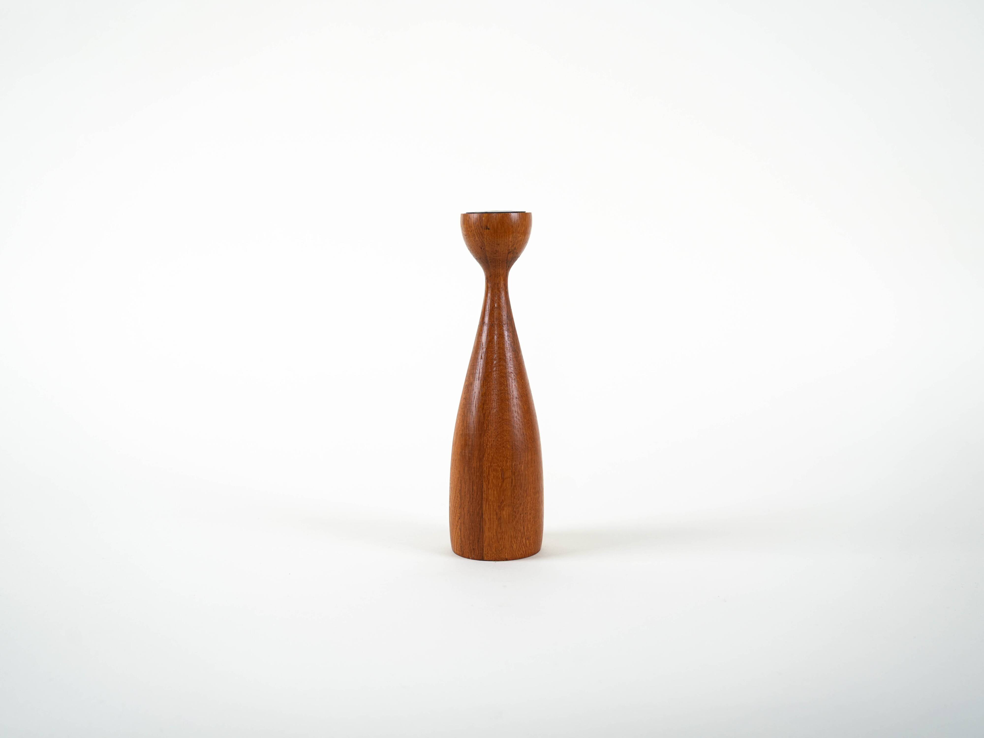 Bougeoir en teck, design danois, années 1970, fabriqué par BoConcept