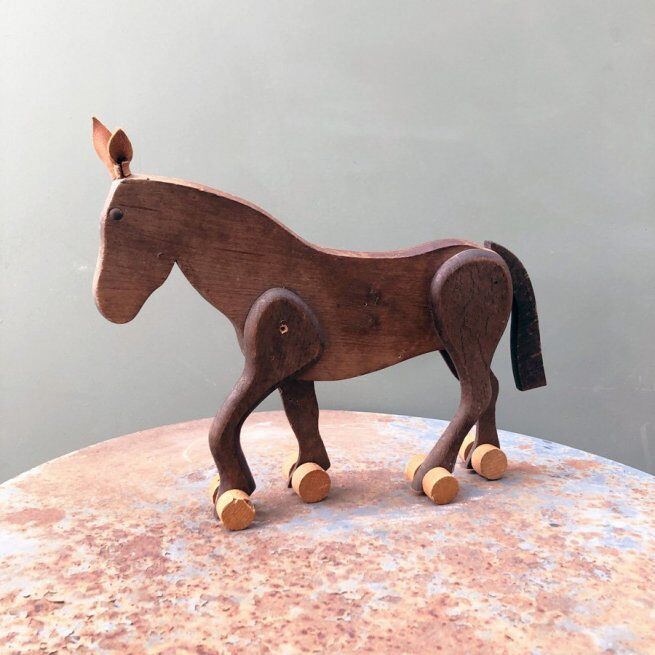 Jouet ancien cheval de bois