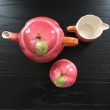 Pink apple tea set