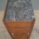 Curtained bedside table from the nineteenth century.