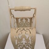 Vintage metal bottle basket