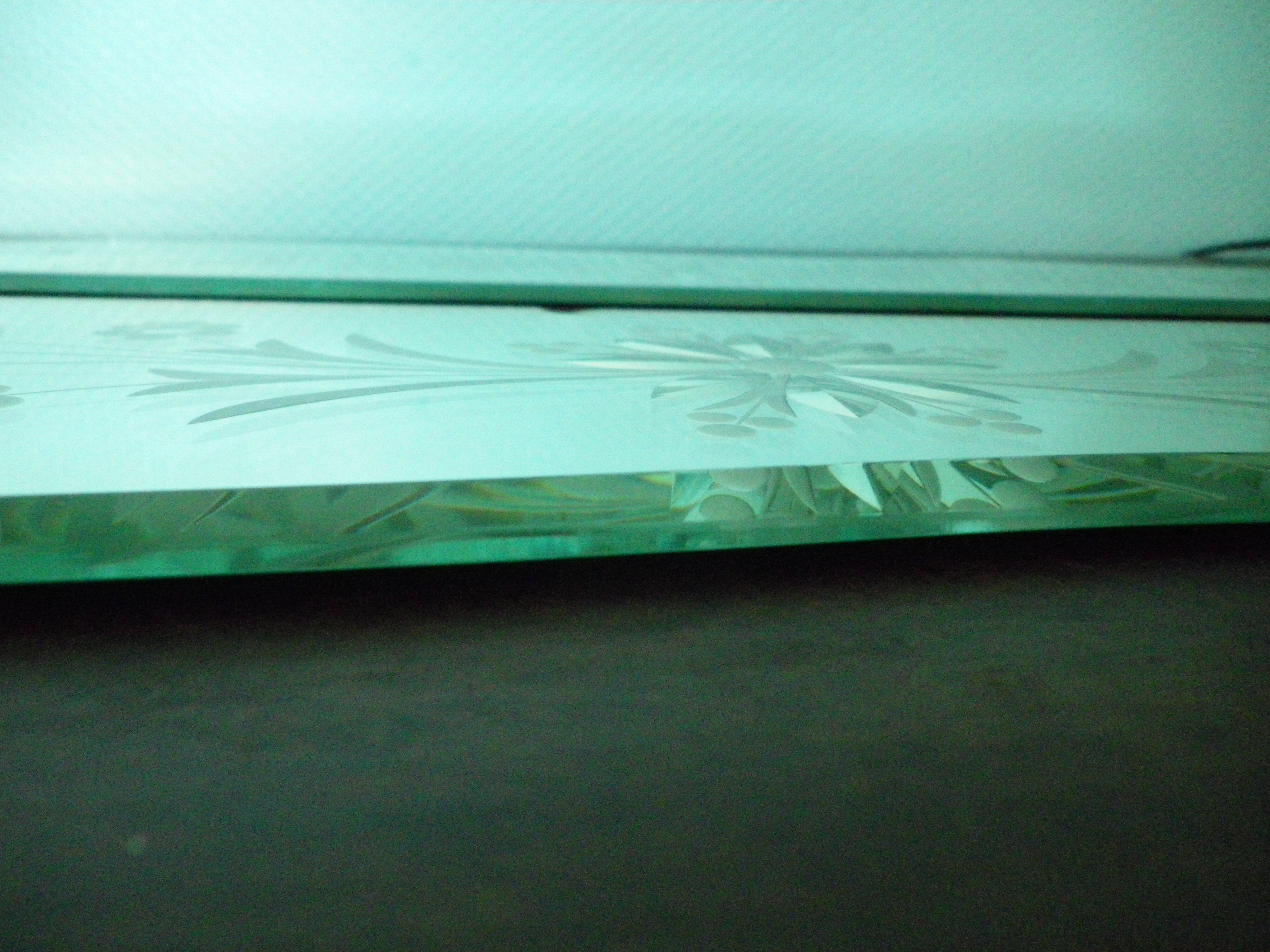 Double Venetian mirror, asymmetrical, beveled