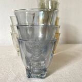 Colorful iridescent water glasses