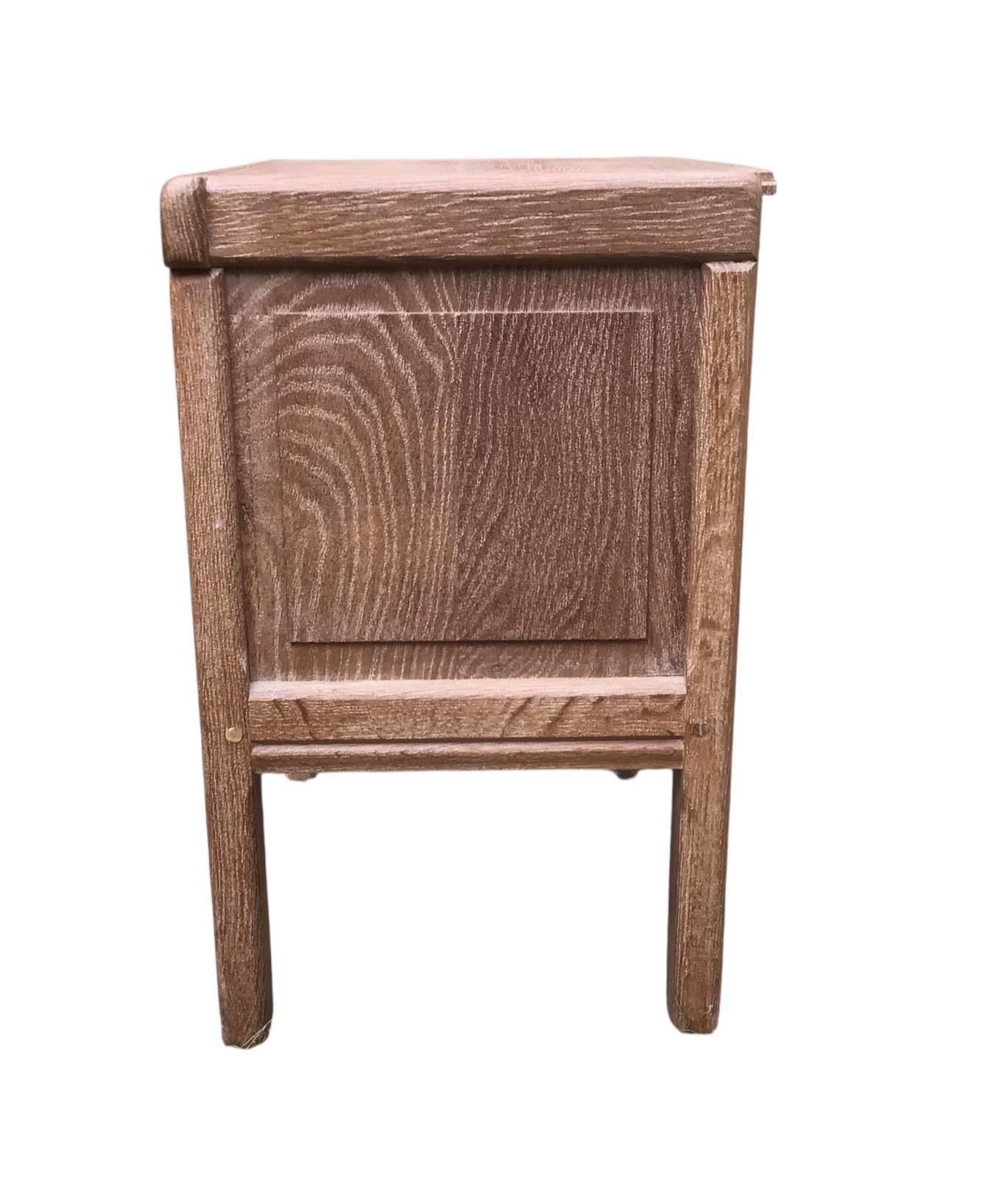 Pair of solid oak bedside tables circa 70-80