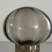 Set of 3 grey glass and chrome wall lights from the mid-century by N Leuchten, 1960s, Germany.