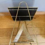 1960s turntable and vinyl shelf or occasional shelf