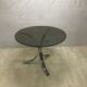 Chrome dining table and smoked glass