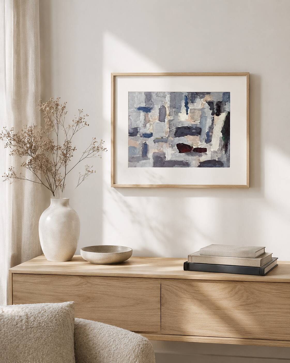 Original abstract painting – mineral composition – Nicolas de Stael