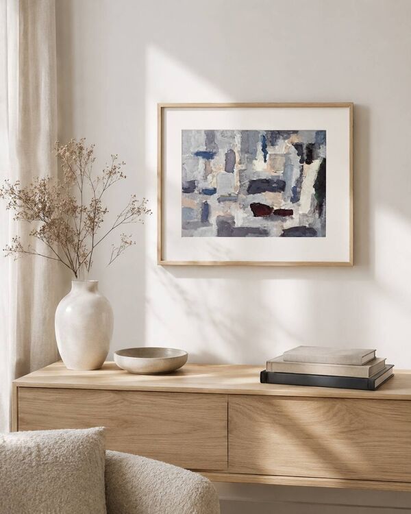 Peinture abstraite originale – composition minérale –Nicolas de Stael