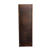 Cabinet storage cabinet with curtains, wooden, vintage.
