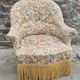 Toad armchair floral tapestry vintage 50s