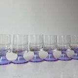 ensemble de 6 verres à pied couleur lilas
