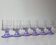 set of 6 lilac colored stemmed glasses