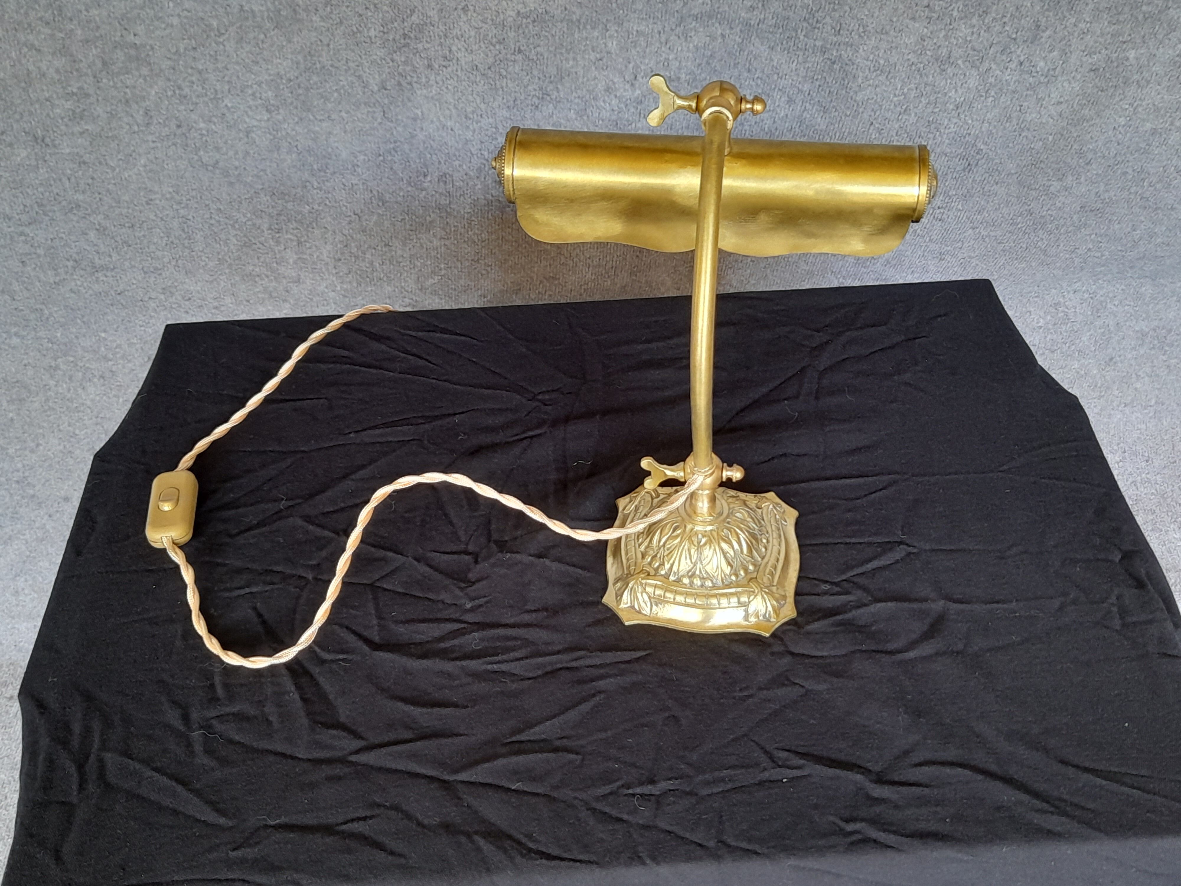 Brass desk lamp