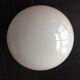Half moon ceiling light in white opaline vintage 60s-70s