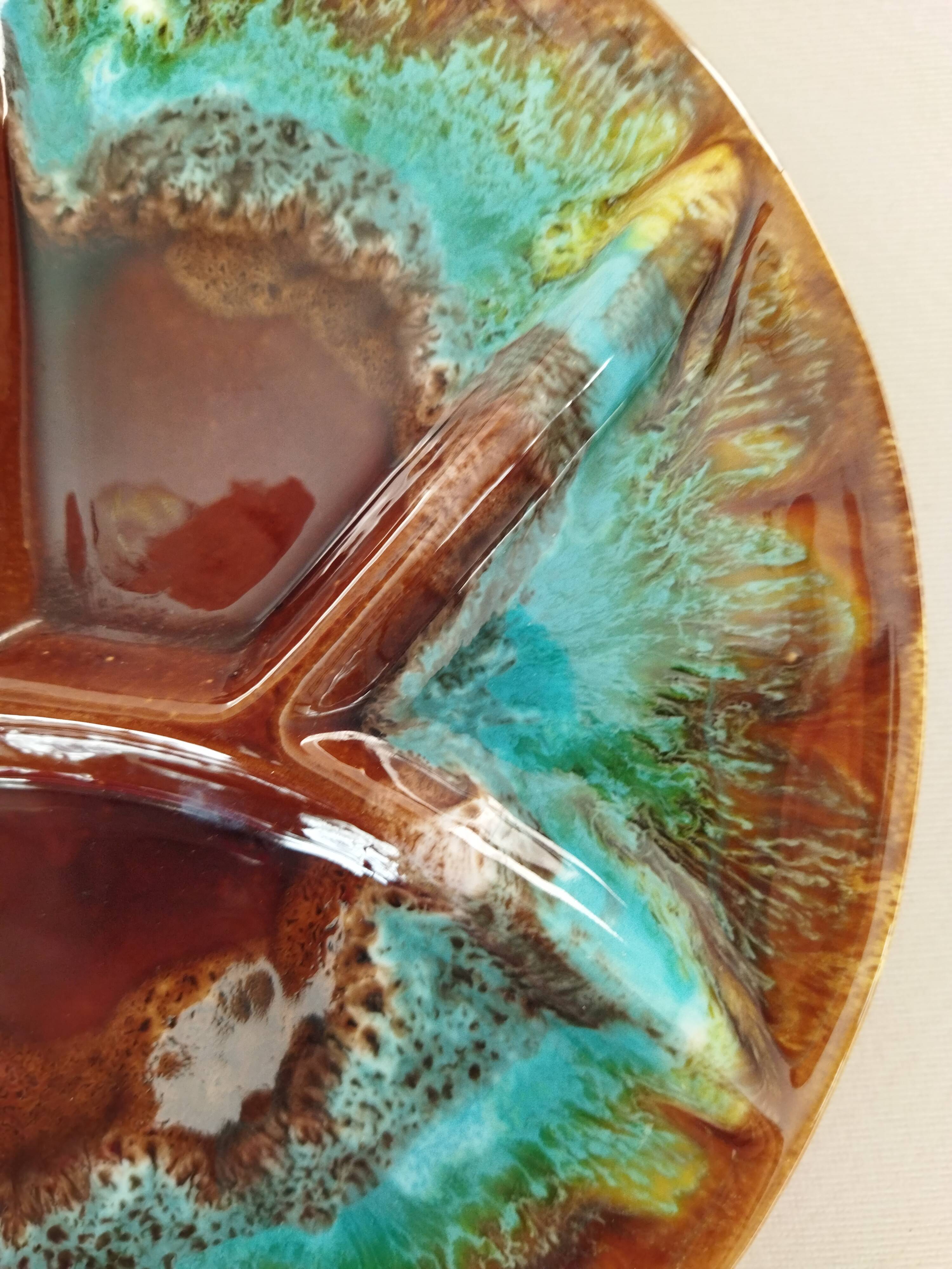 Compartmentalized plate Dema Ceram Vallauris