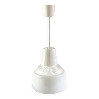 Suspension Holophane verre blanc