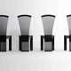 Elegant postmodern dining chairs by Pietro Costantini, Italy 1980s