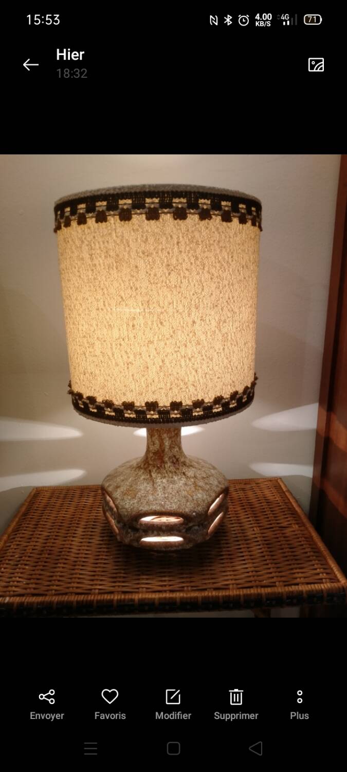 Ceramic lamp Germany 1960