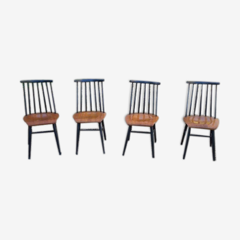 Lot of 4 vintage Scandinavian-style chairs