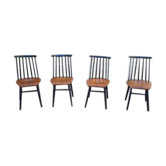 Lot of 4 vintage Scandinavian-style chairs