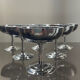 Series of 6 stainless steel ice cups by Letang Rémy 70s