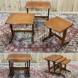 Suite of teak nesting tables from the 70s