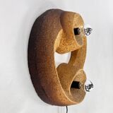 Mid Century Brutalist Ceramic Wall Lamp, 1960s