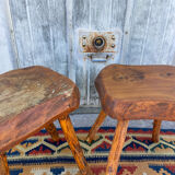 Pair of brutalist stools