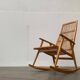 Mid-century German rattan rocking chair from Deutschen Werkstätten Hellerau, 1960s.