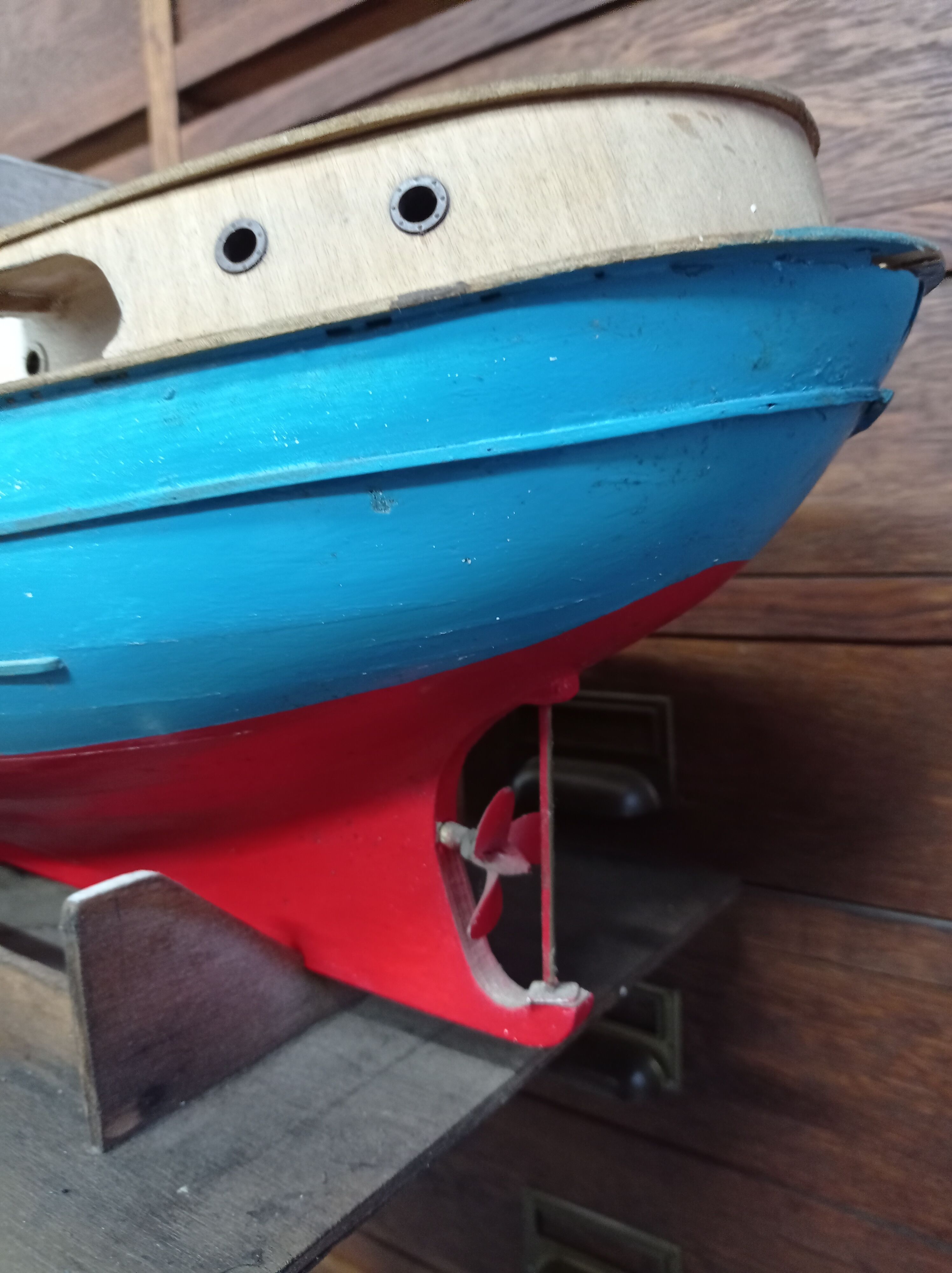 Model of a fishing boat