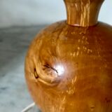 Vintage wooden ball bedside lamp