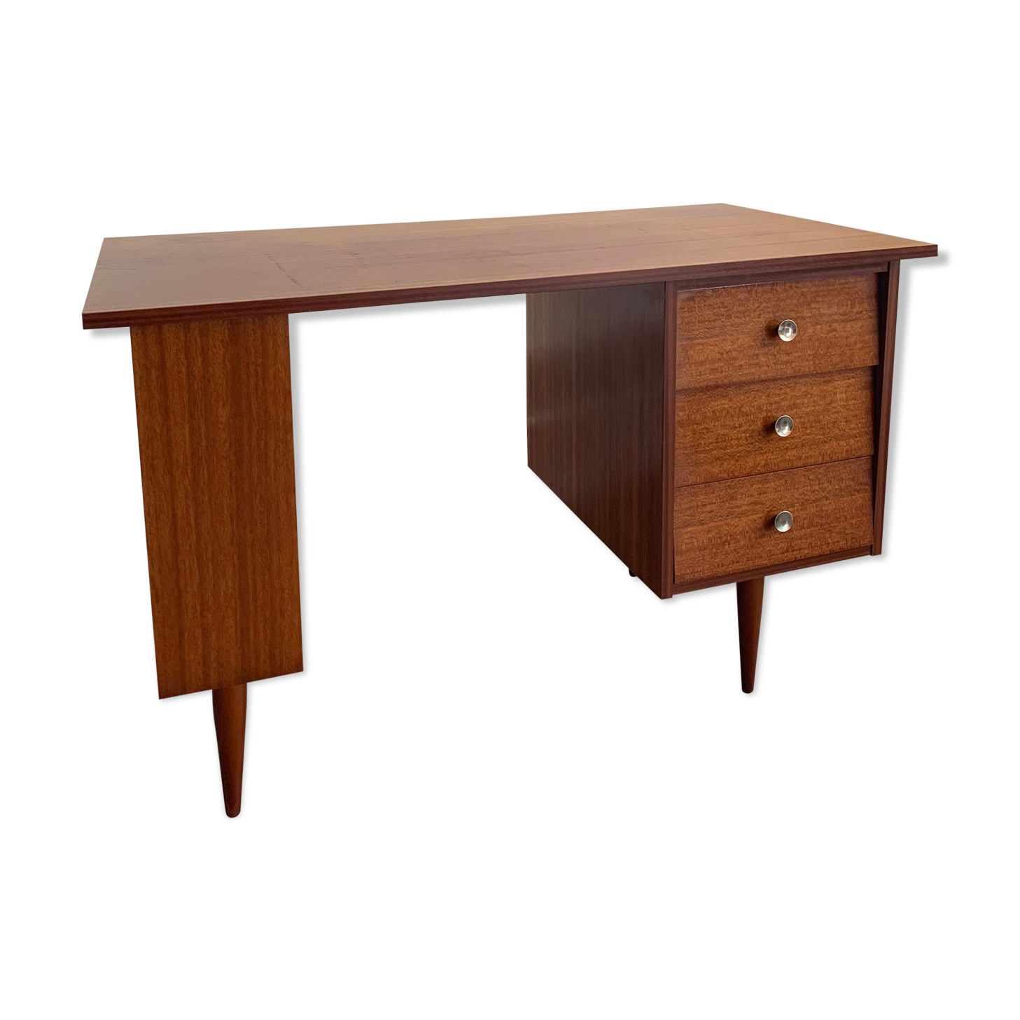 Vintage teak veneer desk 1950