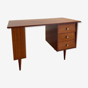 Vintage teak veneer desk 1950