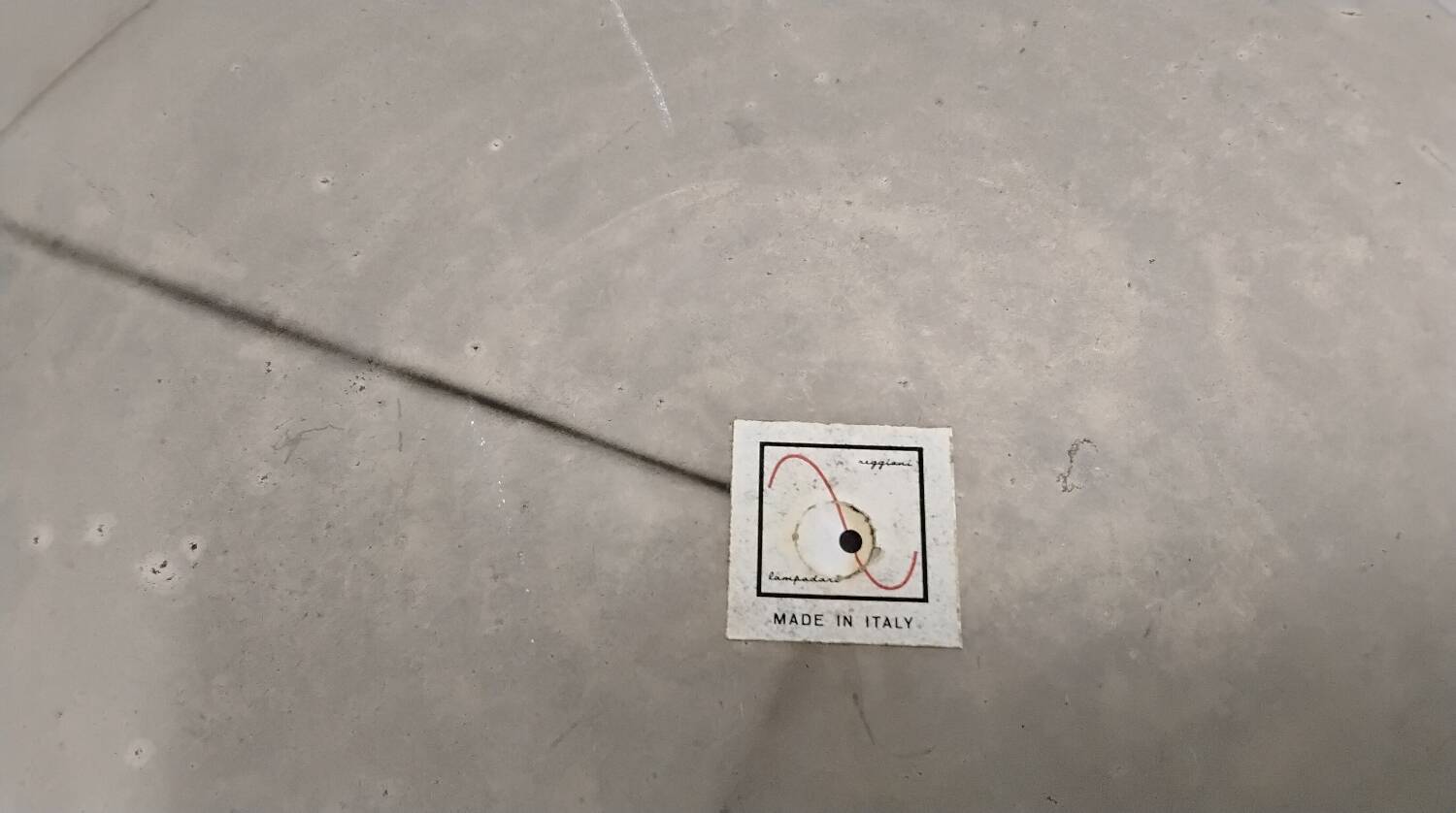 Reggiani round mirror in vintage chrome metal