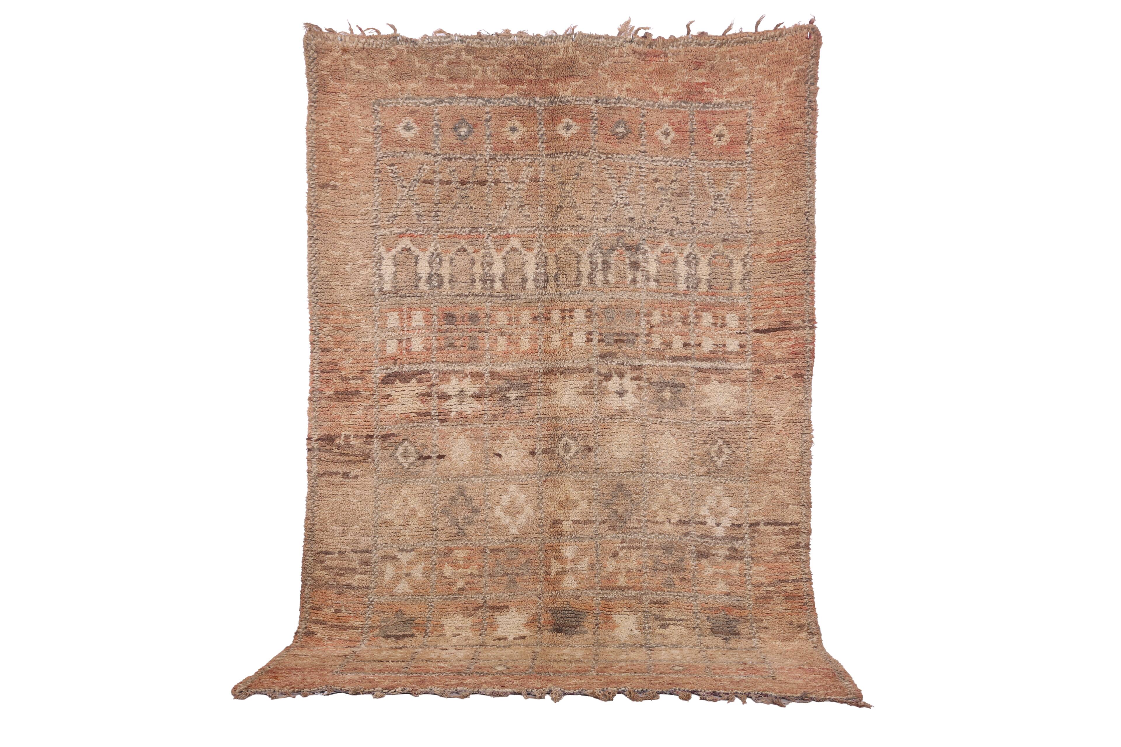 Peach Vintage Moroccan Rug 174 x 263 cm - Berber Wool Rug - Handmade rug