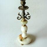 1960s onyx and brass candle holder, vintage