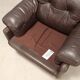 Pair of brown leather armchairs "Coronado"