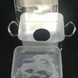 Victorian silver metal butter dish