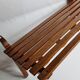 Vintage design wall coat rack, 3 oval hooks, 50s/60s, 62 cm