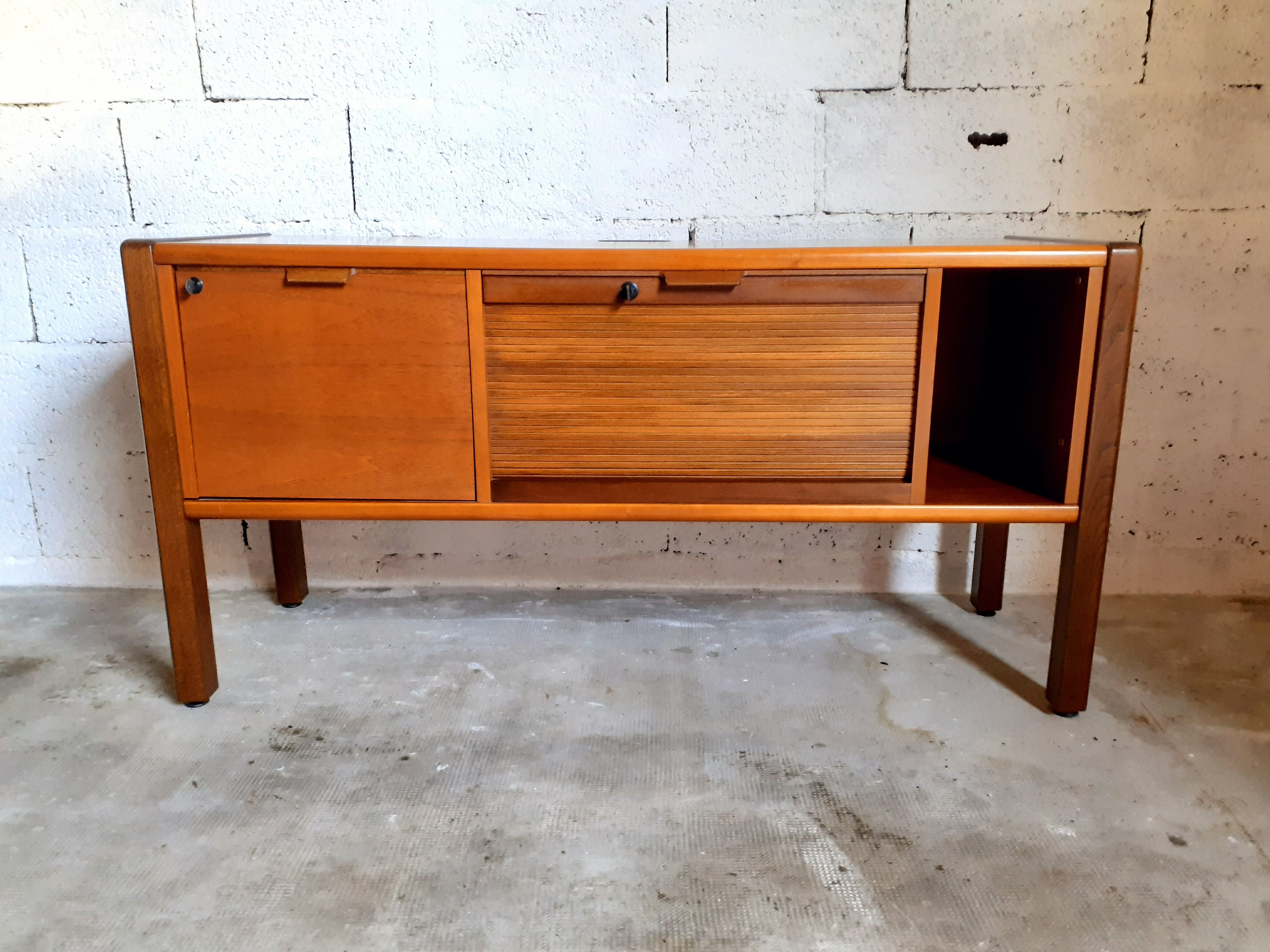 Vintage wooden storage row for office