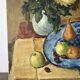 Fleurs et fruits, huile sur toile signée 1970