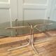 Glass and chrome coffee table 1970