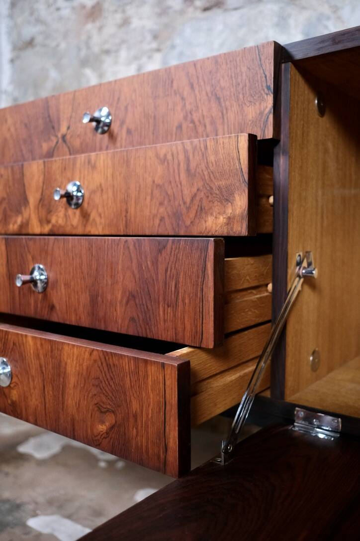 Rosewood sideboard 816 by Alain Richard for Meubles TV, France, 1960