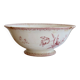 Antique pink ironstone salad bowl Sarreguemines - Fontanges model