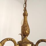 Lustre 3 feux ancien en bronze, France